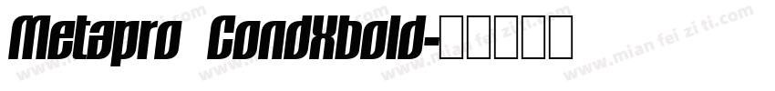 Metapro CondXbold字体转换